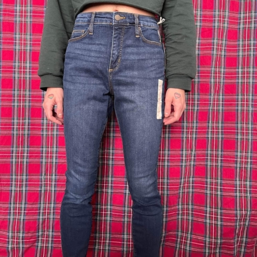 NWT Universal Threads High-Rise Skinny Jeans Size 6 Short Dark Blue